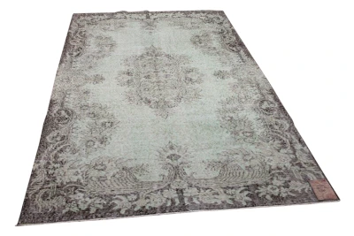 Vintage vloerkleed groen nr.29603 282cm x 162cm  