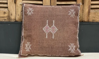 Sabra Kussen uit Marokko bruin 45cm x 45cm incl vulling nr.55324