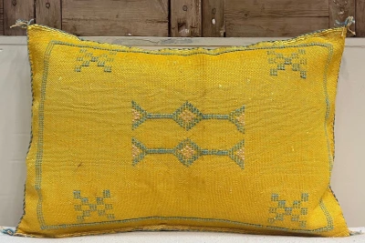 Sabra Kussen uit Marokko geel 60cm x 40cm incl vulling nr.61184