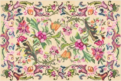 Vloerkleed met bloemen, zachte pool, verkrijgbaar in diverse maten