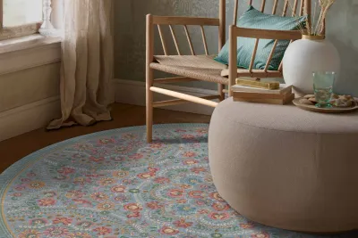 Sale vintage look vloerkleed rond 200cm