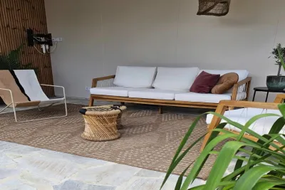 SALE Buitenkleed jute look 230 x 160cm (los randje, zie foto's)