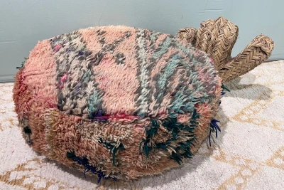 Ronde Marokkaanse Poef 65cm x 25cm nr: 94029 incl. vulling