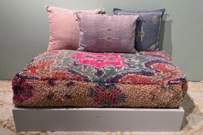 Marokkaanse Poef XL 120cm x 60cm x 25cm nr: 94032 incl. vulling