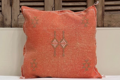 Sabra Kussen uit Marokko oranje 45cm x 45cm incl vulling nr.95114