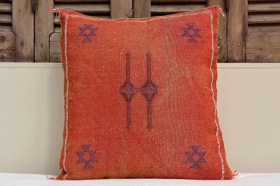 Sabra Kussen uit Marokko oranje 45cm x 45cm incl vulling nr.95144