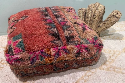 Marokkaanse Poef nr.47030 60cm x 60cm x 25cm incl. vulling