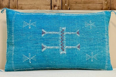 Sabra Kussen uit Marokko blauw 60cm x 40cm incl vulling nr.93246