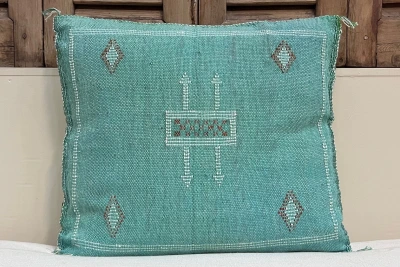 Sabra Kussen uit Marokko groen 45cm x 45cm incl vulling nr.64038