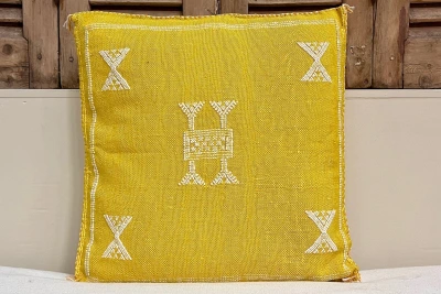 Sabra Kussen uit Marokko geel 45cm x 45cm incl vulling nr.64041