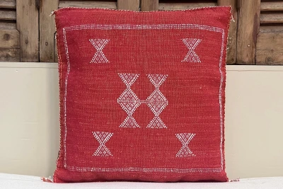 Sabra Kussen uit Marokko rood 45cm x 45cm incl vulling nr.64047 
