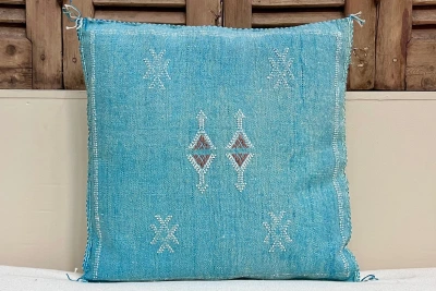 Sabra Kussen uit Marokko blauw 45cm x 45cm incl vulling nr.64052