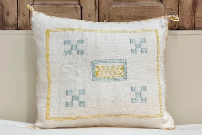 Sabra Kussen uit Marokko wit 45cm x 45cm incl vulling nr.64056
