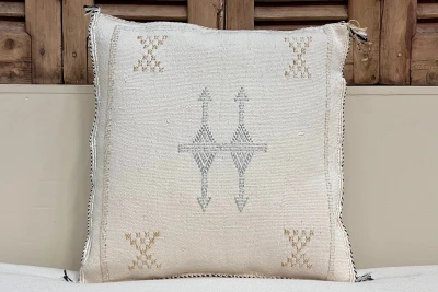 Sabra Kussen uit Marokko wit 45cm x 45cm incl vulling nr.64059