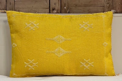 Sabra Kussen uit Marokko geel 60cm x 40cm incl vulling nr.93238