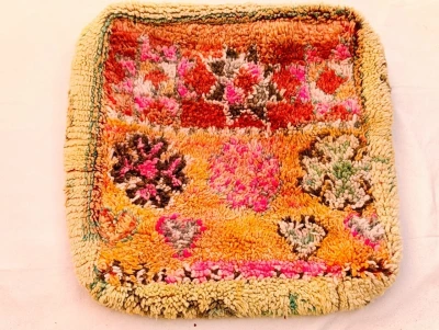 VERKOCHT  Marokkaanse Poef nr.20202 60cm x 60cm x 25cm incl. vulling