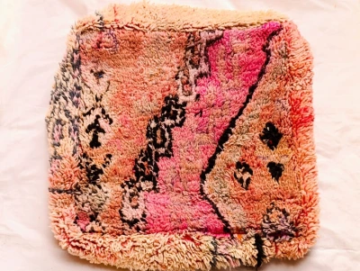 VERKOCHT Marokkaanse Poef nr.20222 60cm x 60cm x 25cm incl. vulling