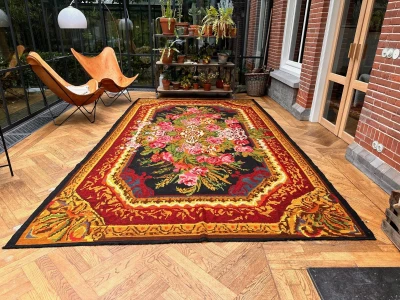 authentieke Rozenkelim  uit Moldavie 20153 410cm x 236cm