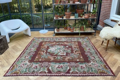 Rozenkelim authentiek, handgeweven in Moldavië 27163 205cm x 195cm  