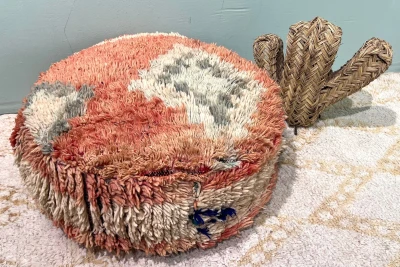 Ronde Marokkaanse Poef nr.22104 60cm x 25cm incl. vulling  