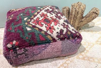 Marokkaanse Poef nr.21122 60cm x 60cm x 25cm incl. vulling  