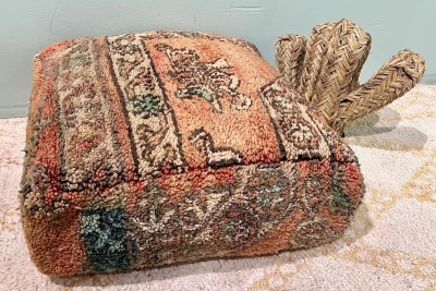 Marokkaanse Poef nr.21126 60cm x 60cm x 25cm incl. vulling  