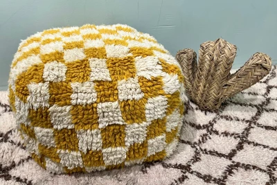 Berber Poef 50cm x 50cm x 35cm nr: 19620 incl. vulling  