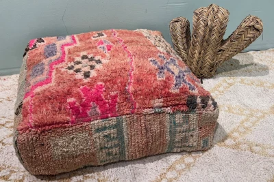 Marokkaanse Poef nr.77810 60cm x 60cm x 25cm incl. vulling