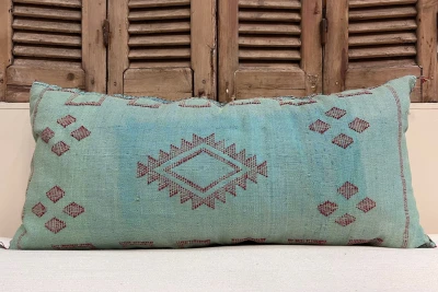 Sabra Kussen uit Marokko groen 100cm x 50cm incl vulling nr.56225