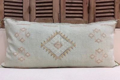 Sabra Kussen uit Marokko groen 100cm x 50cm incl vulling nr.56228
