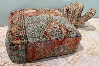 Marokkaanse Poef nr.77834 60cm x 60cm x 25cm incl. vulling