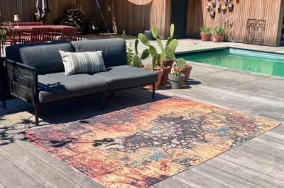 Buitenkleed rozenkelim 5123 gemaakt van PET Flessen  