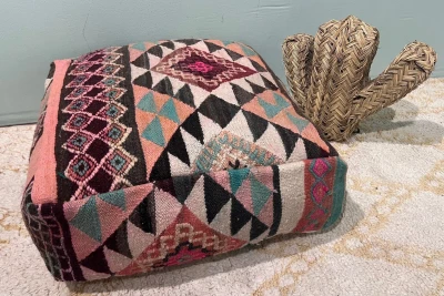 Marokkaanse Poef nr.86205 60cm x 60cm x 25cm incl. vulling