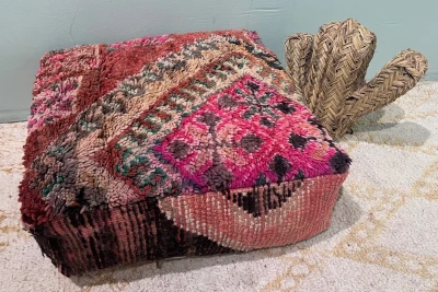 Marokkaanse Poef nr.20205 60cm x 60cm x 25cm incl. vulling