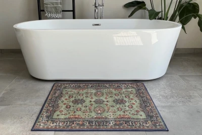  Badmat groen, blauw (90cm x 70cm) nr.98668   