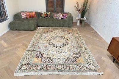 Vintage zijde vloerkleed 24640 323cm x 212cm  
