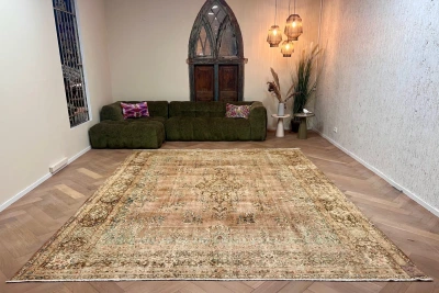 Vintage kirman vloerkleed 65068 380cm x 295cm