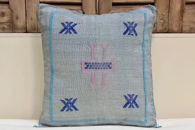 Sabra Kussen uit Marokko blauw 45cm x 45cm incl vulling nr.64082