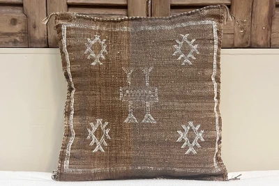 Sabra Kussen uit Marokko bruin 45cm x 45cm incl vulling nr.64087