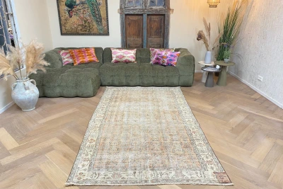 Vintage vloerkleed 36012 277cm x 153cm