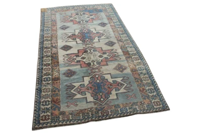 Vintage vloerkleed met blauw 56116 239cm x 136cm