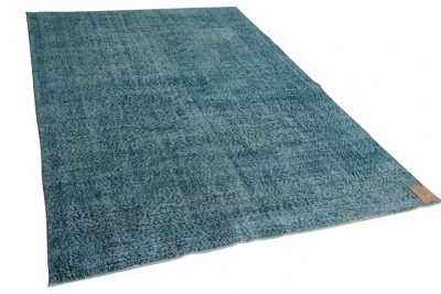 vintage vloerkleed blauw 302cm x 206cm  