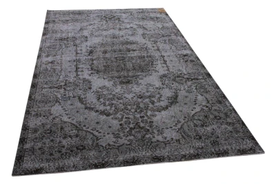 Vintage vloerkleed olijfgroen 35182 282cm x 177cm