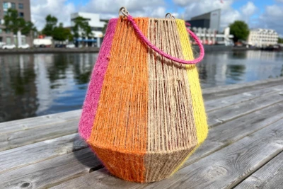 Kleurrijke jute lantaarn klein nr.843 