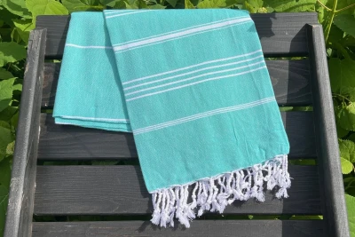 Hamamdoek zeegroen 100% katoen (180cm x 100cm)  