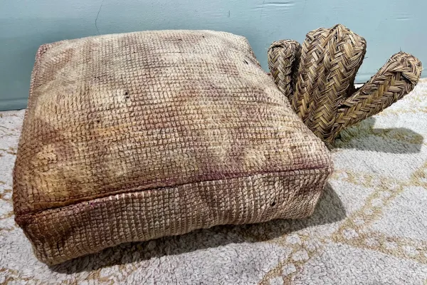 Marokkaanse Poef nr.12046 60cm x 60cm x 25cm incl. vulling