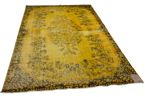 Vintage vloerkleed geel nr.12568 285cm x 170cm  