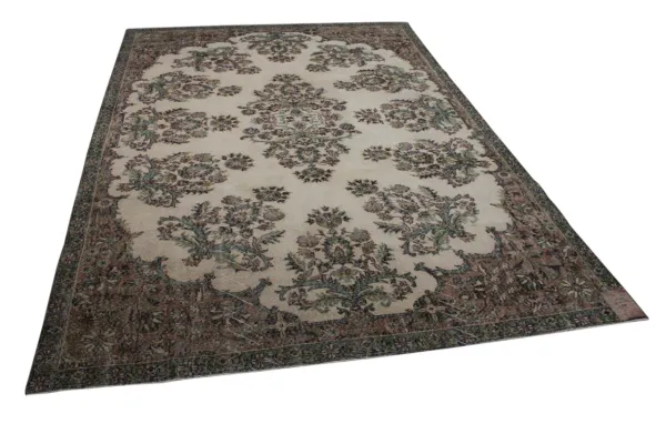 Vintage vloerkleed bruin, groen nr.15265 325cm x 213cm 