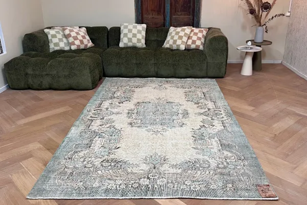Vintage vloerkleed 27318 284cm x 174cm