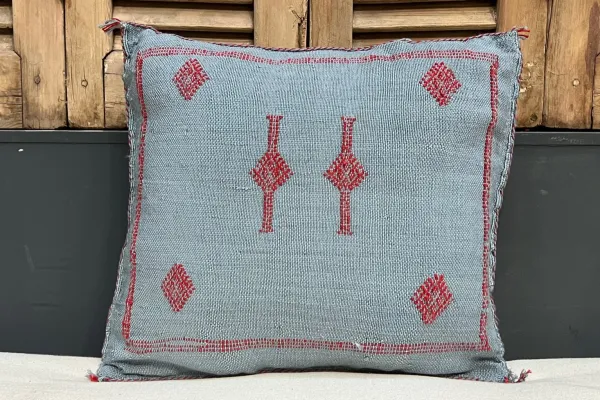 SALE Sabra Kussen uit Marokko blauw 45cm x 45cm incl vulling nr.55318